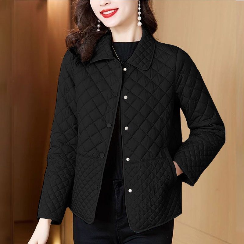 韩版棉服女秋冬款大码遮肉显瘦宽松百搭显气质中年妈妈减龄款棉衣