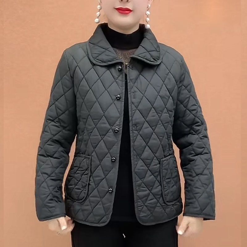 2025秋冬中老年妈妈装短款棉衣女轻薄外套保暖棉袄宽松洋气棉服女