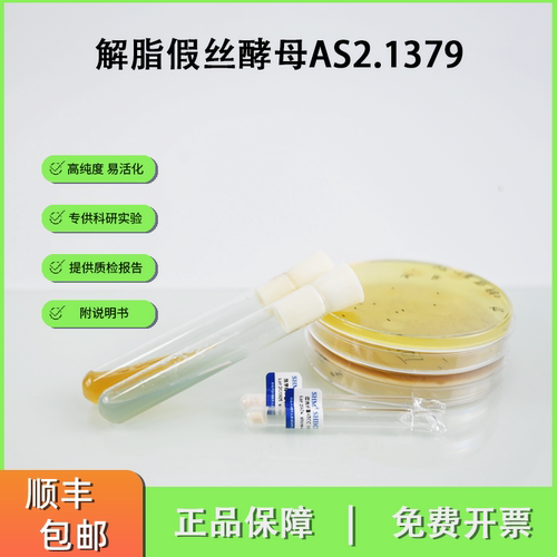 解脂假丝酵母AS2.1379 脂肪酶生产 解脂亚罗酵母