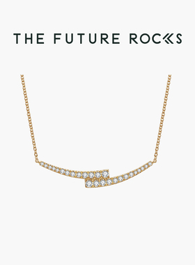 14K金培育白色钻石项链