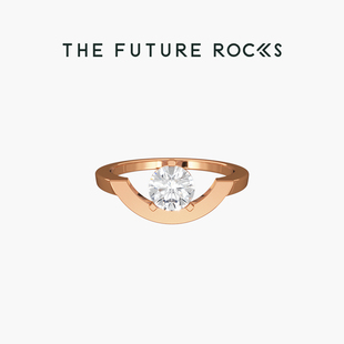 LOYAL.E 日月星辰系列弦月单石培育钻石戒指定制