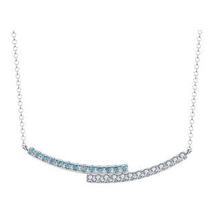 TFR 冰上芭蕾冰川蓝培育钻石项链18K金锁骨链定制