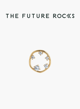 TFR 星月夜系列耳钉单耳定制18K金培育钻石耳饰