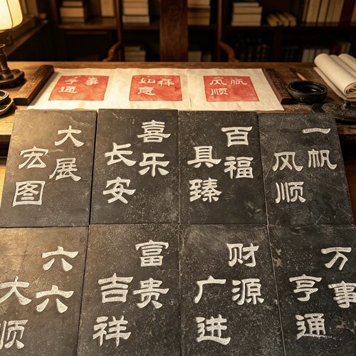 《四字吉语》手工拓包篆刻拓片印章拓边款碑文钱古币专用套装工具