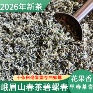 自己喝 2026年新茶碧螺春春茶峨眉山毛尖特级高山炒青绿茶茗茶散装
