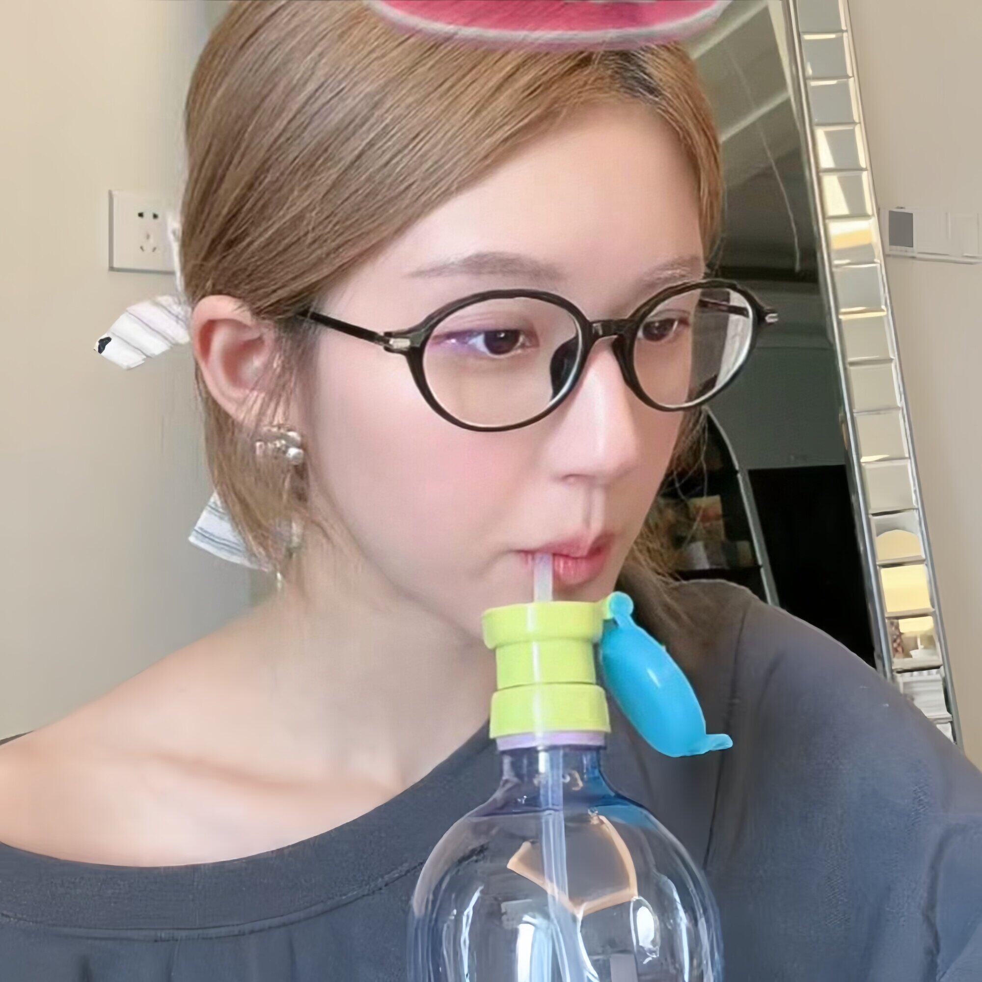 赵露思同款吸管盖防呛水便携喝水神器吸嘴带饮料瓶盖帽转换头通用