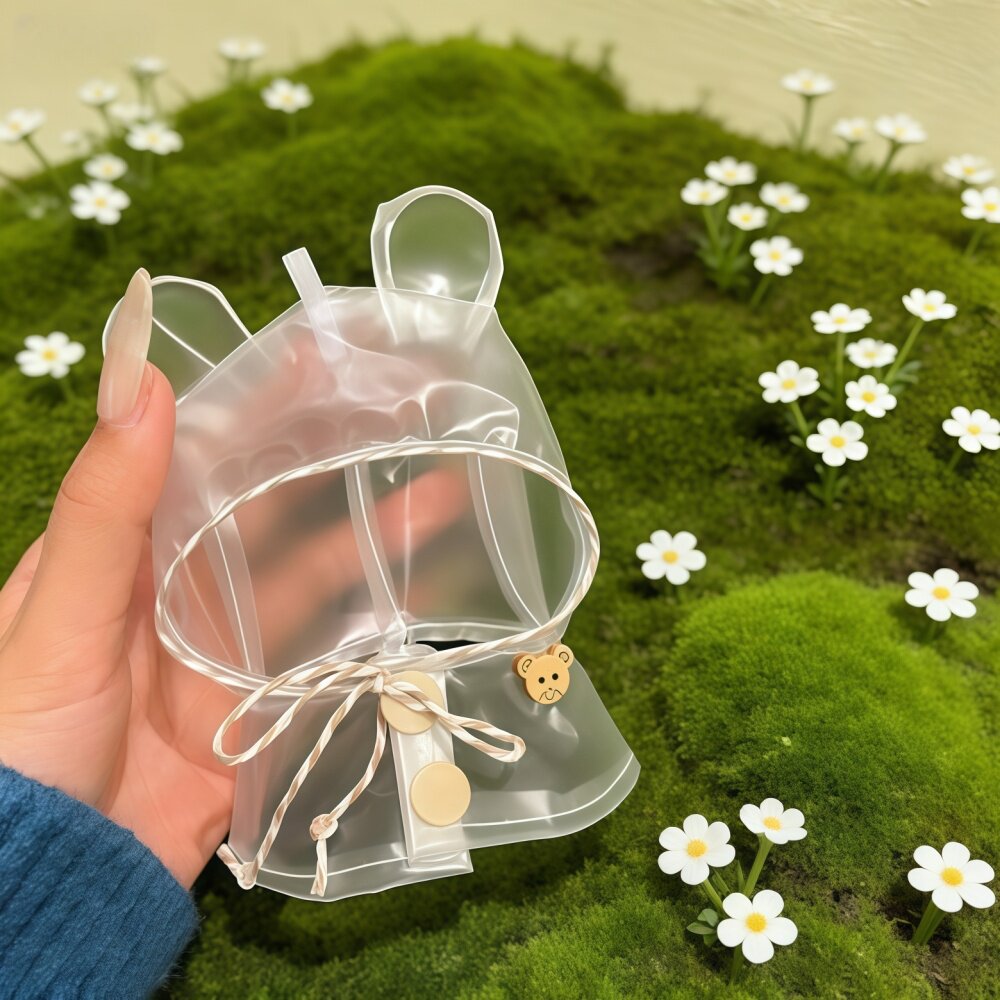 可爱娃衣雨衣挂件棉花娃娃可爱风衣服可爱透明雨衣玩偶公仔换装