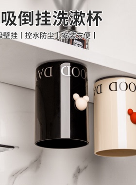 洗漱杯2024新款磁吸倒放漱口杯子家用高档壁挂倒扣高级情侣刷牙杯