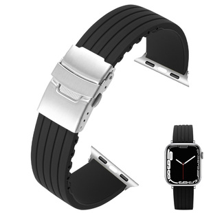 45mm男女新款 watch10表带苹果s9手表10代iwatch9 Ultra腕带表链 适用apple se硅胶高级感运动时尚