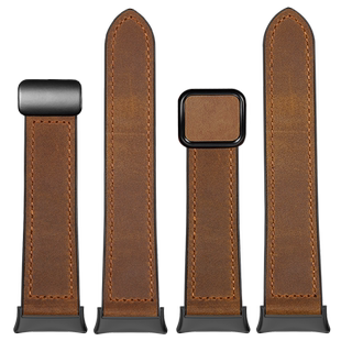 适用huawei/华为荣耀手表4磁吸真皮表带运动HONOR WATCH4智能手表四代磁吸扣硅胶可替换腕带高级感表链男女士