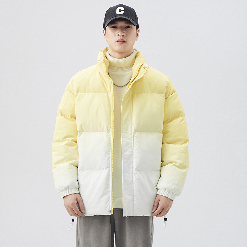 2025年渐变色加厚户外潮流男女款立领秋冬棉衣宽松保暖棉衣