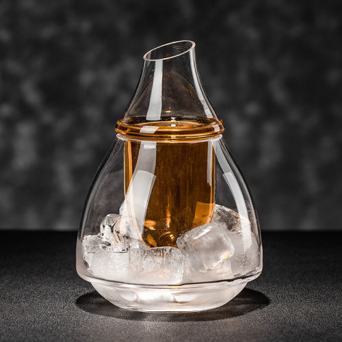 水晶玻璃分酒器温酒器暖酒壶家用