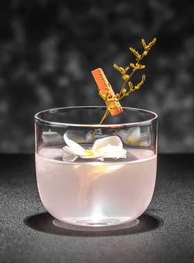 水晶玻璃威士忌杯日式古典鸡尾酒杯水杯冰拿铁美式咖啡杯冰球杯子