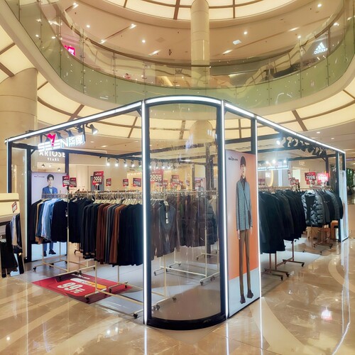 半夏格调商场发光桁架快闪展架