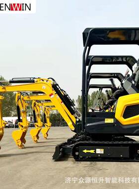 破碎挖土建筑工程挖掘出口1.2吨微型挖土机液压先导ZY12型挖机