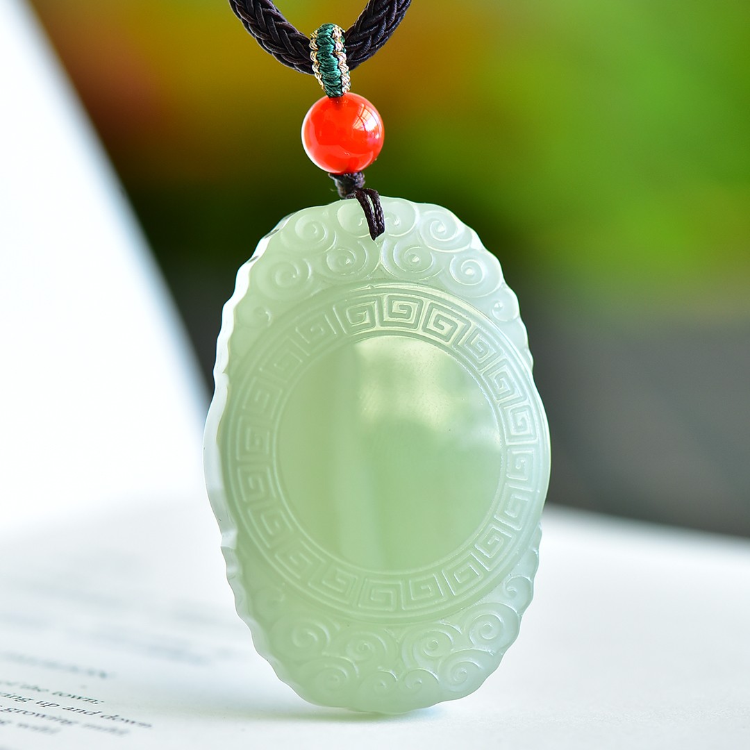 正品保真天然新疆和田玉平安无事牌吊坠挂件男女士玉坠玉佩饰品
