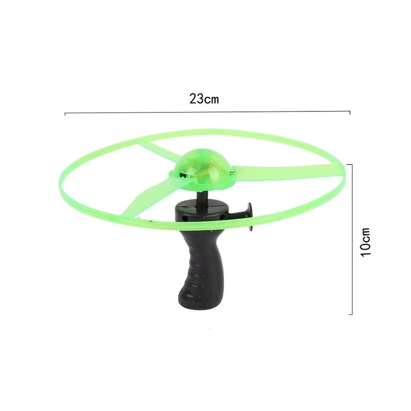 加厚大号发光拉线飞碟夜光竹蜻蜓儿童户外玩具摆摊神器飞天仙子