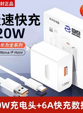 熊遇适用于华为充电器型号120w超级闪充头66w手机闪充P60/P50mate50/40/30鸿蒙nova10快充Type-C数据线原套装