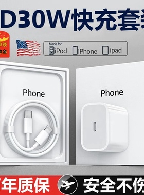 适用于苹果15快充数据线型号PD30W双type-c充电器支持苹果13Pro/14Promax/12Pro/11PRO/xr/8Plus系列快充套装