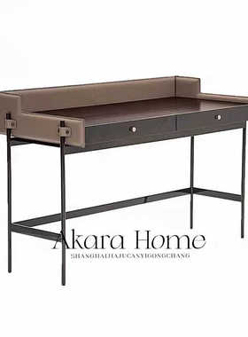 意式极简书桌设计师办公电脑桌轻奢家用写字桌简约卧室梳妆台整装
