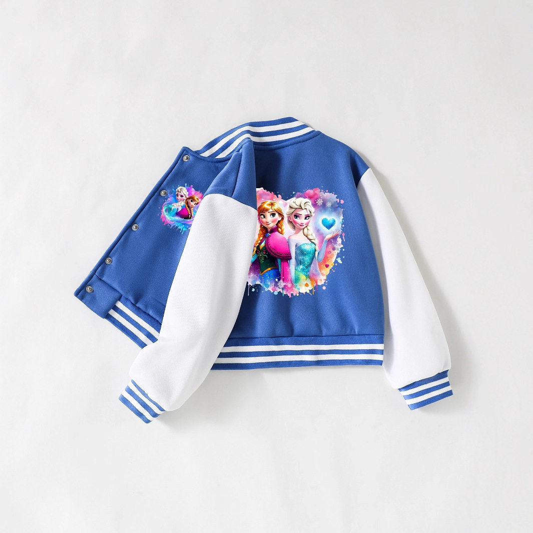 冰雪奇缘女童棒球服2026春装新款儿童外套洋气休闲百搭上衣潮