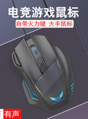 鼠标有线游戏电竞台式电脑笔记本家用办公大手加长线机械无声静音