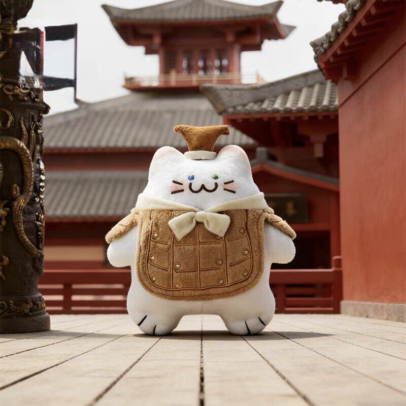 品文官俑异瞳白猫兵猫俑