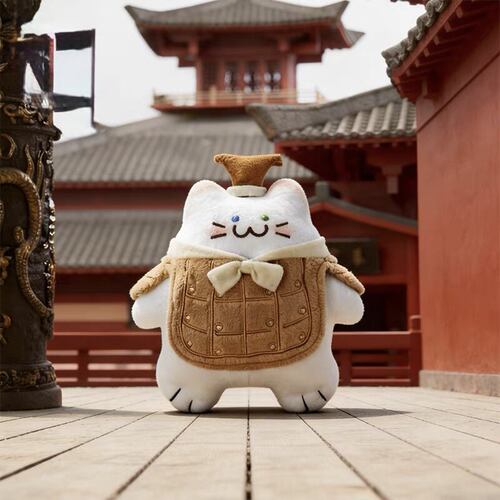 品文官俑异瞳白猫兵猫俑