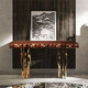 意式 轻奢玄关桌别墅家用靠墙艺术高端装 饰台不锈钢异形设计端景台