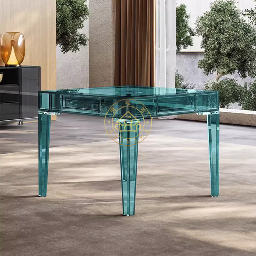 意式亚克力自动麻将桌一体餐桌