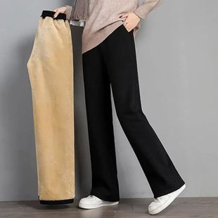 warm Fleece fleece straight pants 加绒保暖款 leg 羊羔绒直筒裤