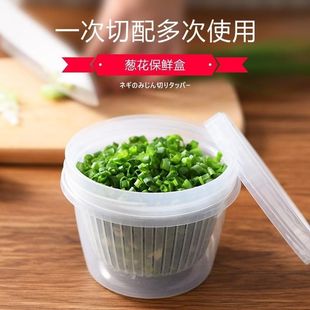 食品储物 厨房保鲜盒冰箱专用葱花姜蒜收纳盒密封塑料沥水果盒套装