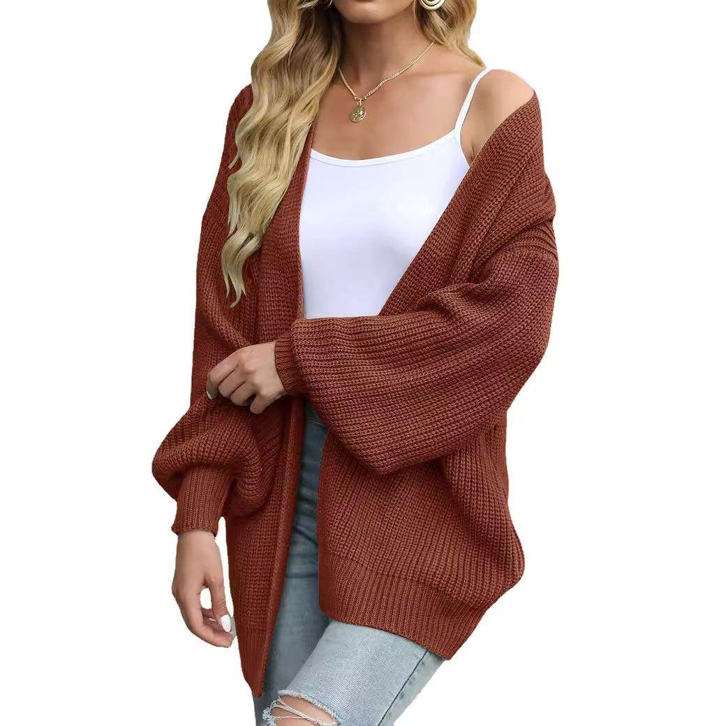 women for sweater knitted chunky oversized pockets with
