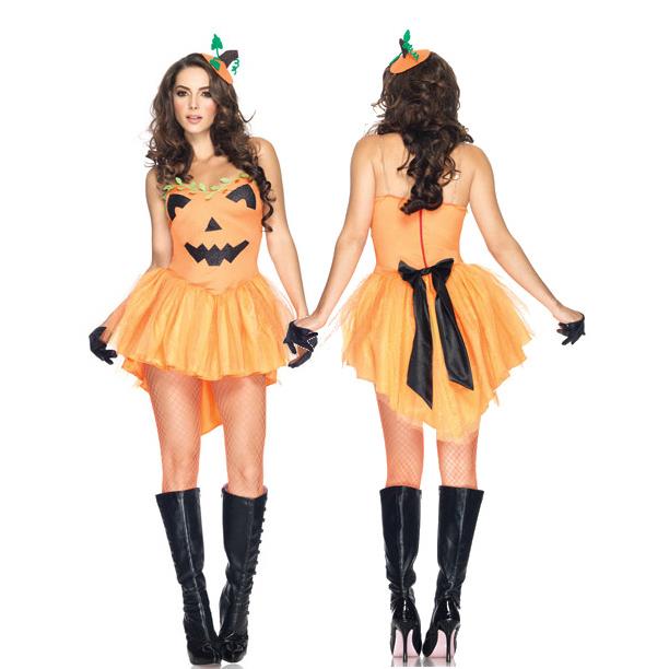 Halloween Christmas performance costume pumpkin skirt adult