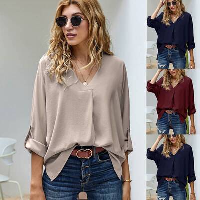 M-4XL Plus size Blouse Women Casual Top Loose ladies Shirts