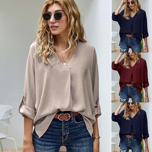 M-4XL Plus size Blouse Women Casual Top Loose ladies Shirts
