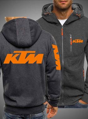 Long-sleeved top with zipper hoodie Large size loose casual