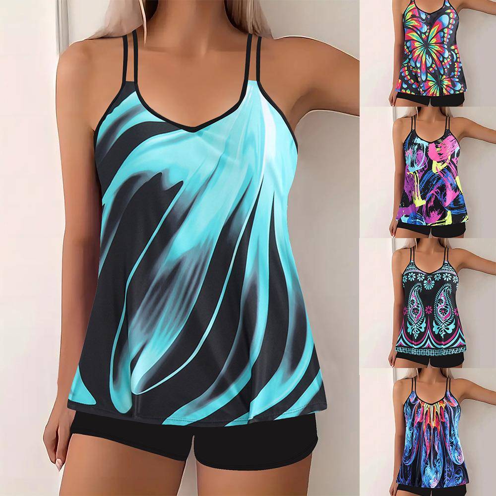 swimsuit color contrast pattern swimsuit two-piece size