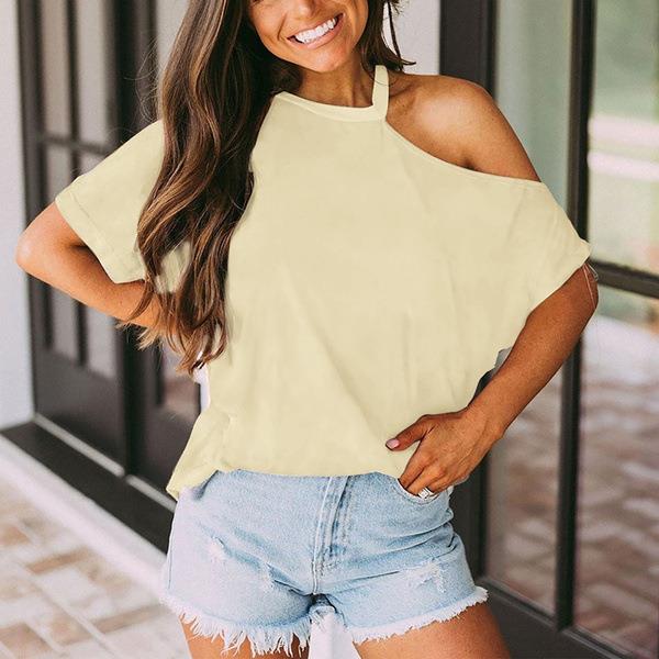 Short Fashion T-shirt Loose Color Suspender Top Womens