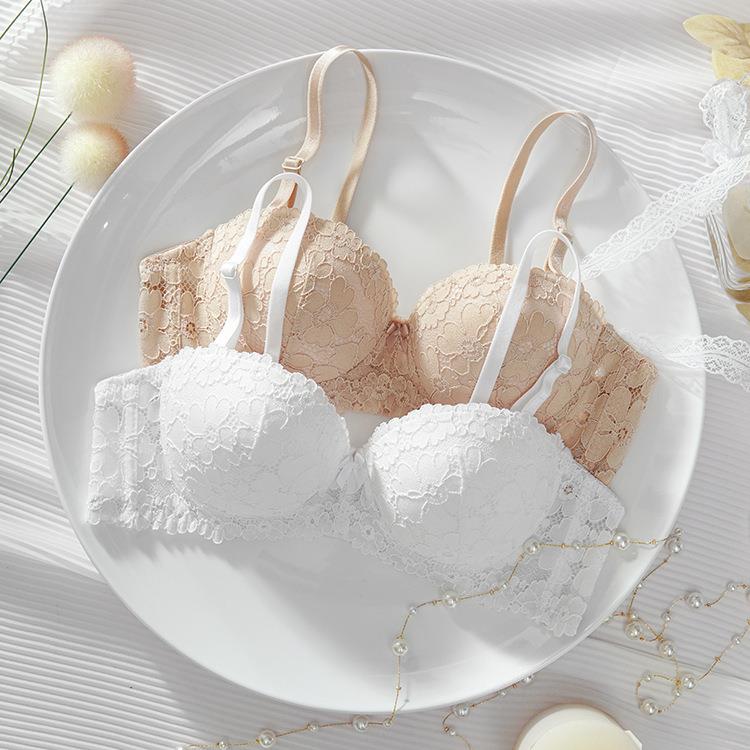 steel lace girls half molded push-up white cup Classic ring