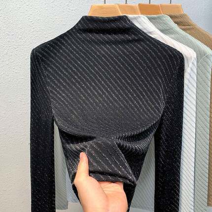 tops -shirts slim pullover long commute new winter and