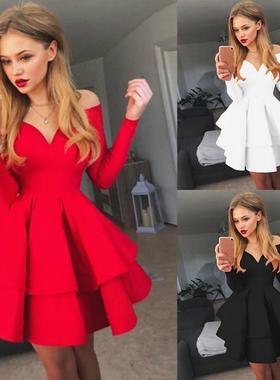 simple retro fashion dresses party ladies for gown cocktail