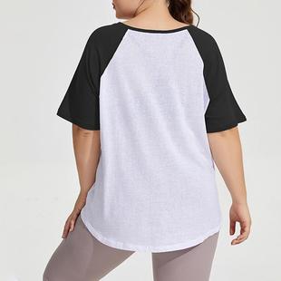 sportswear running T-shirts clothes yoga girls fat for