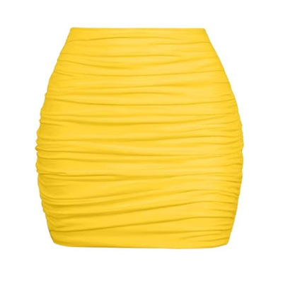 Solid color tight fitting hip hugging skirt 纯色紧身包臀裙女