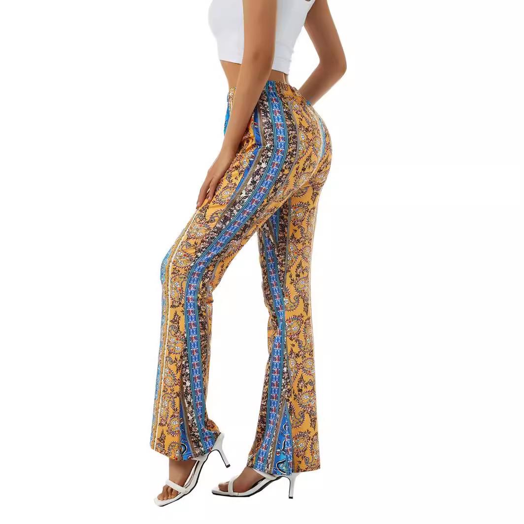 High elastic tight flared sexy trousers for women