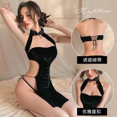 peasant cheongsam underwear high set pajamas no-take-off
