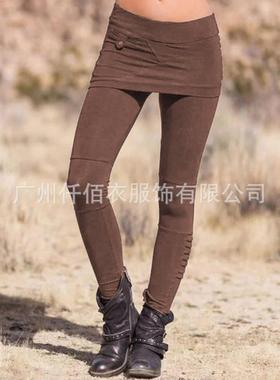 Fashionable sanded slim fit boots pants skirt for women