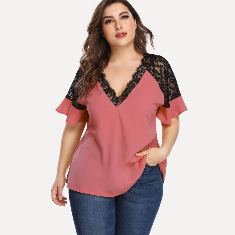 Womens clothing plus size womens clothing shirt lace