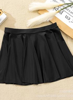 Solid swim belly womens bikini boxer bottomless skirt