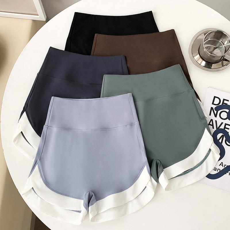 Wear thin contrast color shorts leggings high waist safety